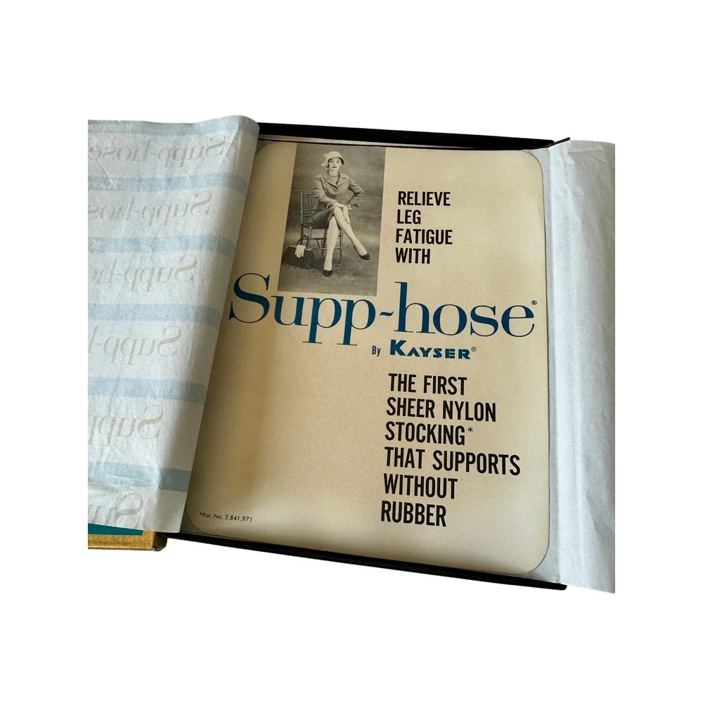 Vintage Supp-hose Kayser Sheer Nylon Stockings Support Hosiery Mid-Century JS
